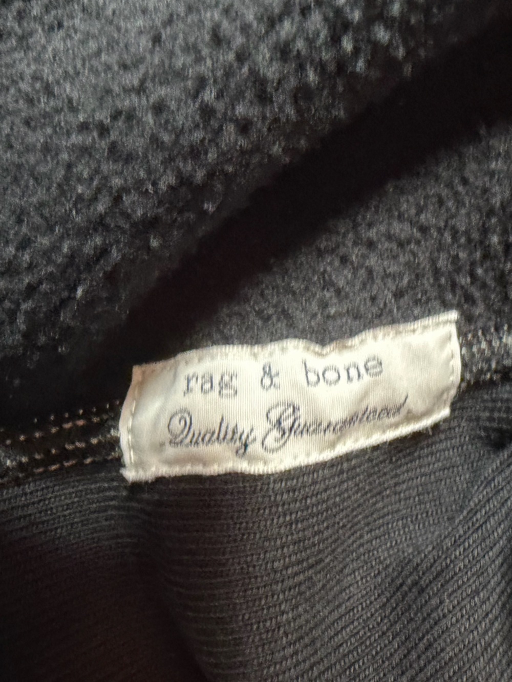 Rag & Bone Men’s XL 100% Cotton Black Sweatshirt Contrast Seams Toggle Hem - Picture 9 of 12